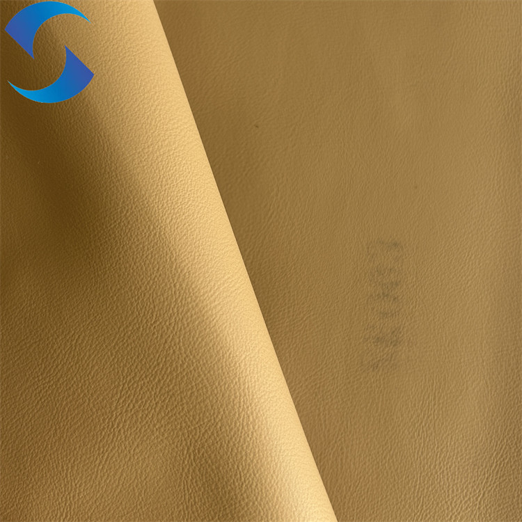 PVC Leather Manufacture Polyester Brushed Back Synthetic Leather for Sofa Purse Furniture Bags